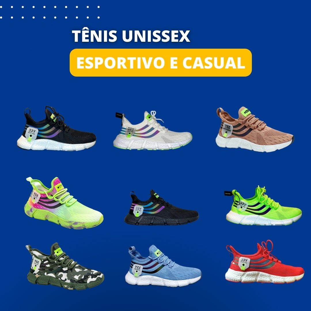 9 pçoes de cores do tênis new sport 33y